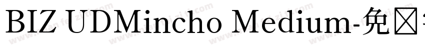 BIZ UDMincho Medium字体转换
